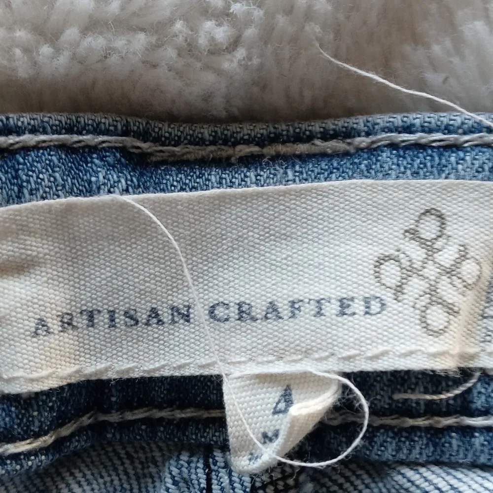 Artisan Crafted Distressed Denim Jeans Size 4 - Picture 5 of 7